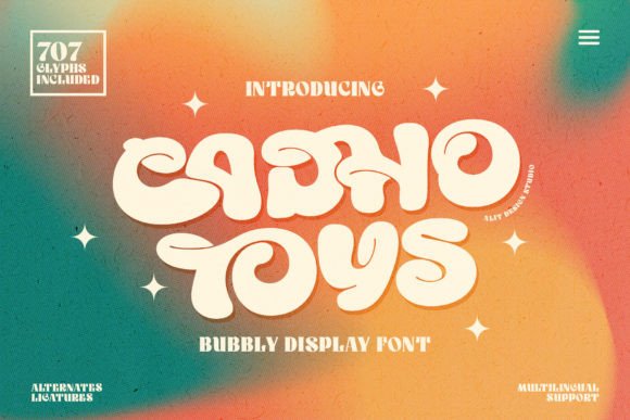 Cadho Toys: A Playful Bubble Font for Creative Designs