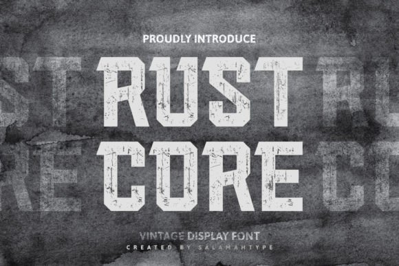 Rust Core: Elevating Brand Identity with Textured Typography