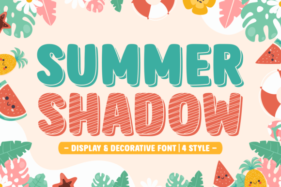 Summer Shadow: A Playful Display Font